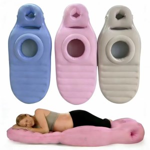 <span class=keywords><strong>Lit</strong></span> gonflable multifonctionnel portable et pliable en PVC, matelas <span class=keywords><strong>de</strong></span> soutien pour dormir sur le ventre avec dossier confortable et rembourrage épais - Product Image 6