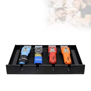 High-quality Black Hairdressing Tool Placement Rack Electric Push Scissors Limit Comb Tray Storage Box Barber Supplies