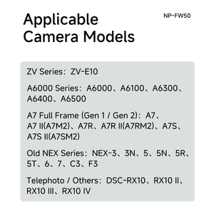 แหล่งจ่ายไฟต่อเนื่องแบบใหม่สำหรับ <span class=keywords><strong>Sony</strong></span> ZV-E10 A6000 A6400 <span class=keywords><strong>A7</strong></span> ซีรีส์ ถ่ายทอดสด ถ่ายภาพ NP-FW50 แบตเตอรี่ปลอมแบบ Type C - Product Image 2