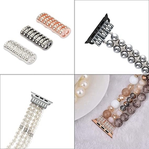 <span class=keywords><strong>Adaptateur</strong></span> de <span class=keywords><strong>bracelet</strong></span> de montre en diamant perlé de luxe à la mode 14mm 20mm 22mm 24mm pour connecteur de bande de strass <span class=keywords><strong>Apple</strong></span> <span class=keywords><strong>Watch</strong></span> - Product Image 4