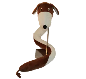 Rol oynamak için toptan uzun köpek kukla hayvan peluş oyuncak