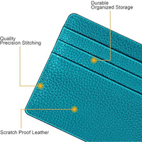 Dompet Kulit Serat Karbon PU Nyaman Anti Maling RFID Blocking Luxure untuk Pria Wanita, Penyimpanan Kartu Kredit Mudah