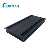 Cubierta de orificio cuadrado de aleación de aluminio con cierre suave para mesa, pasacables, organizador de cables