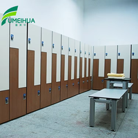 Casier électronique Fumeihua à grain de bois pour vestiaire de salle de sport