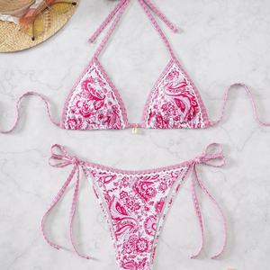 Conjunto de Bikini Push-Up para Mujer, Diseño 2025, con Escote en la Espalda, Estampado de Alta Calidad, Dos Piezas, Tanga, Traje de Baño para Playa - Product Image 4