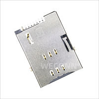 WECONN WL-SIM750-003-NA1 6PIN+2 1.80mm Connettore SIM SMT Push-Push ad Alta Temperatura con Contatti Placcati in Oro LCP Personalizzabile