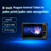 Tableta Industrial Resistente Android 13 IP65 de 8 Pulgadas, 8000 mAh, NFC, RFID, 4G, Wi-Fi, GPS, BT5.0, Reconocimiento Facial, Lector de Venas de la Palma, Nueva, Personalizada, Integrada