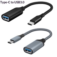 Kabel Adaptor JILIAN USB-C ke USB 3.0 OTG 0.2m untuk Pengisian Cepat & Transfer Data Ponsel