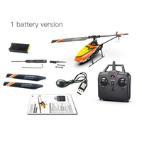 C129 Micro RC helicóptero 4CH RTF automático estable un clic 3D Flip hélice única sin alerón simulación avión modelo Juguetes