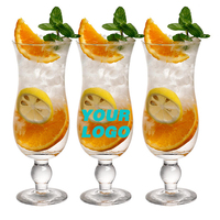 Haute qualité personnalisé imprimé Logo 16oz blanc clair grande bière jus ouragan verre verres à cocktail pour hôtel Restaurants fête