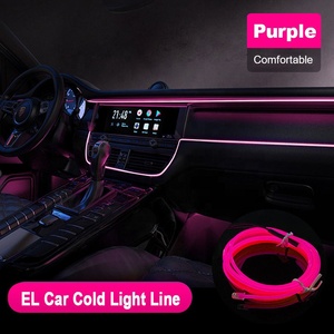 Car <b>Light</b> <b>Accessories</b> 5M EL Car Cold <b>Light</b> Ambience LED RGB Neon Interior Strip Car Atmosphere <b>Light</b> - Product Image 4