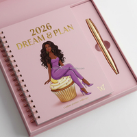 Journée de la vie de luxe personnalisé cahiers sans date couverture rigide coffret cadeau Journal Agenda budget planificateur quotidien avec boîte et stylo