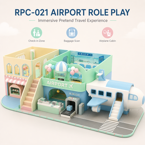 Equipo <span class=keywords><strong>de</strong></span> Juego <span class=keywords><strong>de</strong></span> Rol <span class=keywords><strong>de</strong></span> Aeropuerto Personalizado en Tonos Pastel con Cabina <span class=keywords><strong>de</strong></span> Avión y Escáner <span class=keywords><strong>de</strong></span> Equipaje para Niños, Cafetería, Preescolar, Ciudad <span class=keywords><strong>de</strong></span> Juegos <span class=keywords><strong>de</strong></span> Rol - Product Image 1