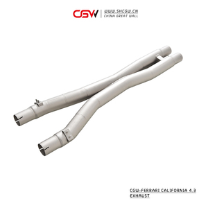 Silenziatore di Scarico in Acciaio Inox 304 Spessore 1,5mm con Valvola di Controllo Remoto a Vuoto, Sezione Centrale X e Silenziatore Posteriore per <span class=keywords><strong>Ferrari</strong></span> - Product Image 4