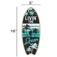 Décoration sur le thème de la plage, décoration de table de bar Tiki, panneau en bois en forme de planche de surf, peinture personnalisée, couleur personnalisée, multifonction