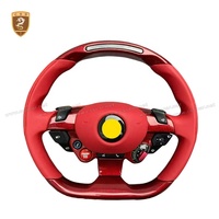 Volant en cuir et fibre de carbone sèche LED pour 458 488 F8 812 GTC4 California California T FF F12, garnitures intérieures de voiture
