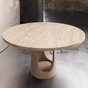 <strong>Round</strong> <strong>Dining</strong> Room Marble Dinning <strong>Table</strong> Set Marble Top Travertine Side Coffee <strong>Table</strong> Marble <strong>Dining</strong> <strong>Table</strong> - Product Image 6