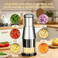 Presse-ail en acier inoxydable personnalisable, écraseur de gingembre et d'oignon, outil multifonctionnel pour la préparation de pâte de piment et d'ail, manuel
