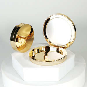 Luxury Glod Color Magnetic Empty Eyeshadow Palette Powder Compact 2 Uses in 1 Container 2.5g 6g Capacity Cosmetic Case