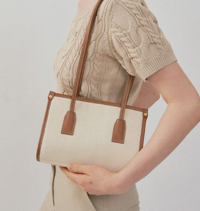 Bolso de Hombro de Estilo Clásico Nuevo, con Logotipo Personalizado, de Cuero y Lona, para Mujer - Product Image 2