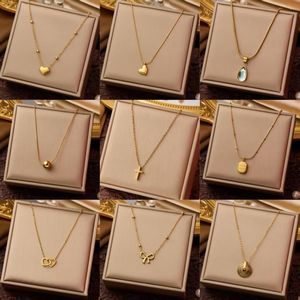 Perhiasan Fashion Kalung Wanita Berlapis Emas 18k Kalung Baja Tahan Karat Grosir - Product Image 2