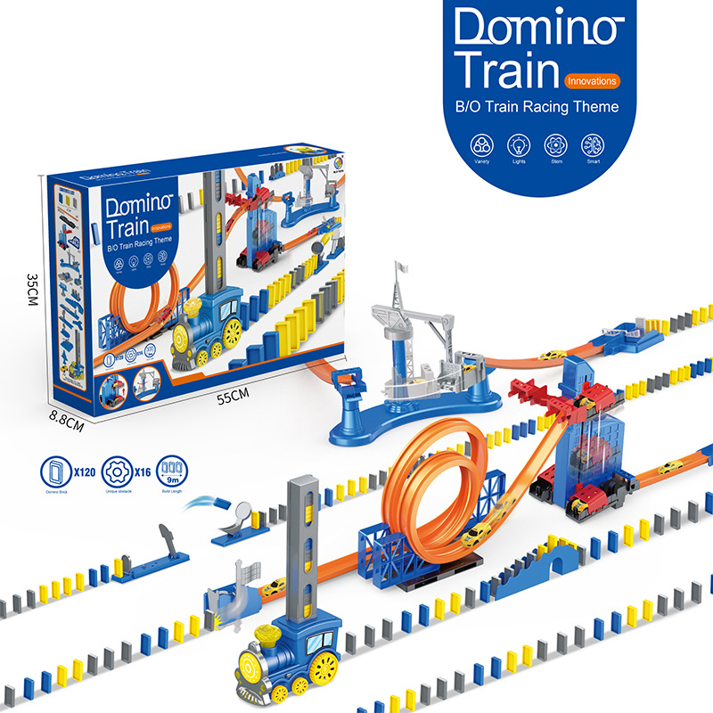 2023 Domino Blocks Set - Automatic Domino Train Track Toy