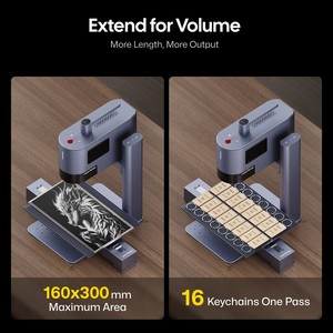 เครื่องแกะสลัก/ตัดด้วยเลเซอร์ไฟเบอร์ไดโอด LP5 Smart 20W รุ่นใหม่ล่าสุด ความเร็ว 10000 มม./วินาที ระบายความร้อนด้วยอากาศ สำหรับไม้ ไม้อัด MDF กระดาษ หิน - Product Image 3