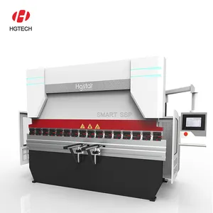 HGTECH-600/6000 Cnc hidrolik makas pres makine plaka bükme makinesi Tandem ağır basın fren işık direği için