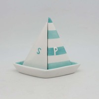 Ensembles de salière et poivrière en céramique phare de voilier bocaux de sel allant au lave-vaisselle pour décor de cuisine et de restaurant