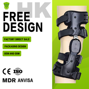 Déchargeur réglable léger orthèse de genou OA support d'arthrose à charnière verticale unique pour le soulagement médial/latéral - Product Image 1