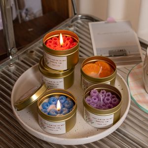 Creative Fruit Shaped Scented Candle In Gold Tin Can Smokeless Soy Wax Candle For Bedroom Home Atmosphere Table Decor - Product Image 4