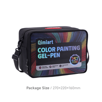 252 Warna Pulpen Tinta Gel Ekstra Halus 0.6mm Tulisan Presisi Aliran Tinta Lancar Pulpen Gel Profesional untuk Arsitek