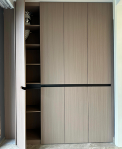 Armadio Guardaroba Moderno Tradizionale Europeo in Melamina Pieghevole da Parete Regolabile per Camera da Letto, Mobile Contenitore per la Casa - Product Image 1