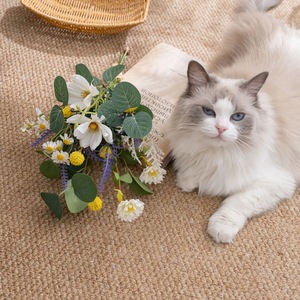 Bouquet de fleurs artificielles CallaFloral, marguerites et eucalyptus, décoration intérieure, accessoires de mariage, tissu tissé en plastique CF02008 - Product Image 1
