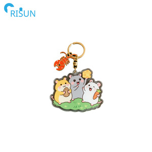 Porte-clés en métal personnalisé pour <span class=keywords><strong>chiot</strong></span>, chat, chien, porte-clés en acrylique avec logo personnalisé Llavero Capybara, porte-clés pour chien et chat avec carte arrière - Product Image 6