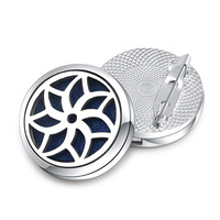 Broche diffuseur d'huiles essentielles 30MM, design Arbre de Vie, ajourée, petite boîte diffuseur, personnalisée, tendance
