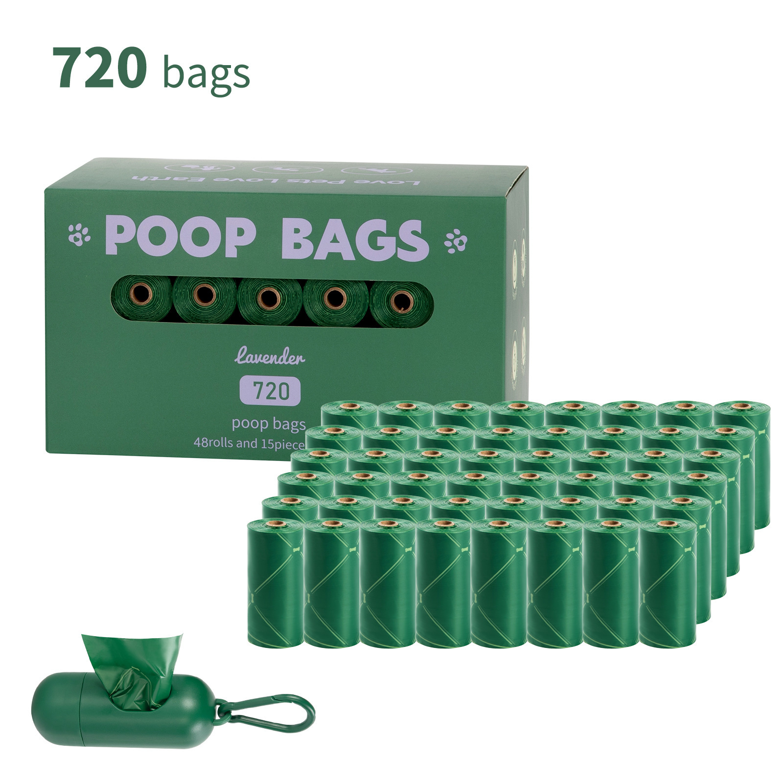 48 rouleaux 2 verts