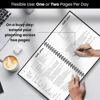 Agenda Personalizada Prolead con Logotipo Impreso en Lámina Dorada, Tapa Dura A5, Espiral, Ecológica, Planificador Mensual y Semanal, Regalo para Oficina y Escuela