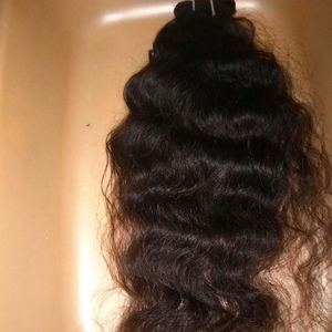 Tissage de cheveux naturels remy, sans perte, 100% de densité, tissage style indien, cheveux doux et lisses, sans rétrécissement - Product Image 1