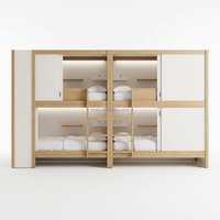Lit superposé moderne en bois Olive, multi-niveaux, taille personnalisable, démontable et assemblable, pour usage commercial (étudiant)