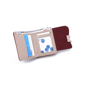 Korean Version Short Style Instagram Minimalist <b>Bow</b> Pattern Student Friendly Multiple Card Slots Large Capacity Pu Leather - Product Image 3