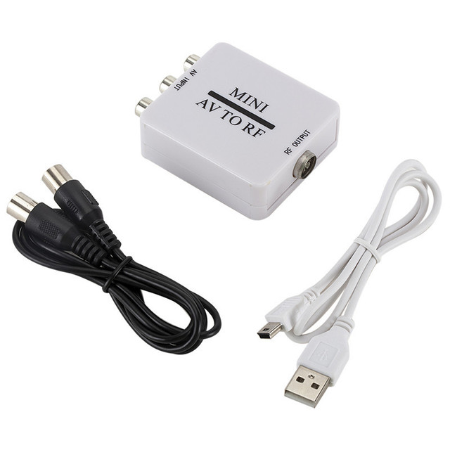 Mini AV to RF Audio Video Signal Converter AV to RF Modulator AV Input RF Output