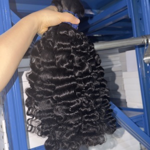 <span class=keywords><strong>Extensions</strong></span> de cheveux humains de haute qualité, ondulées, en vrac, pour coiffures quotidiennes et usage en salon de beauté - Product Image 5
