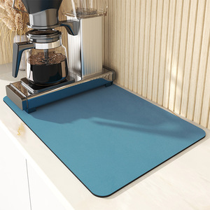 Tableros de cocina de diatomita suave y escurridor de mostrador de <span class=keywords><strong>bar</strong></span>, alfombrilla de secado, almohadillas de aislamiento térmico para máquina de café, almohadillas absorbentes - Product Image 4