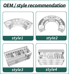 בר-נירוסטה ברמנית להתאמה אישית בר תחנת קוקטייל בר תחנה עם מקרר זר - Product Image 4