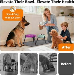 Comedero Elevado <span class=keywords><strong>para</strong></span> <span class=keywords><strong>Perros</strong></span> de Metal, Ajustable en Ancho, Antideslizante e Impermeable, <span class=keywords><strong>para</strong></span> <span class=keywords><strong>Perros</strong></span> Grandes, Adultos, <span class=keywords><strong>Mayores</strong></span> y con Artritis - Product Image 3