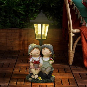 Estatua de Ángel Transfronteriza, Figura Decorativa de Resina Solar, Adornos para el Hogar, Patio, Césped, Camino, Decoración con Luz Nocturna - Product Image 5