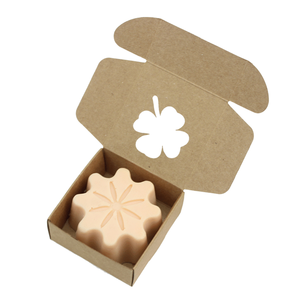 350g giấy kraft thủ công xà phòng Bao bì hộp giấy bốn lá cỏ ba lá rỗng mô hình xà phòng thủ công bao bì hộp caja - Product Image 1