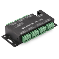 HC600 6 Arah Ws2815 GS8208 WS2811 WS2812 RGB RGBW SPI TTL Penguat Sinyal Reapter untuk IC Pixel Led Strip