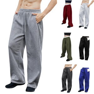 Pantalones Cargo Casuales Unisex con Cordón en la Cintura, Corte Recto y Ancho, Bolsillos, Cintura Elástica, Transpirables, Ecológicos y Antiarrugas - Product Image 1